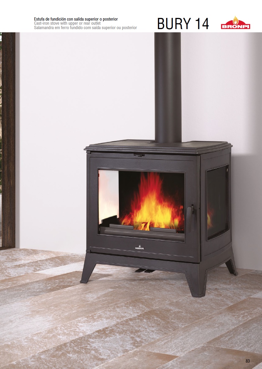 Estufa de leña Bronpi BURY 14 kW