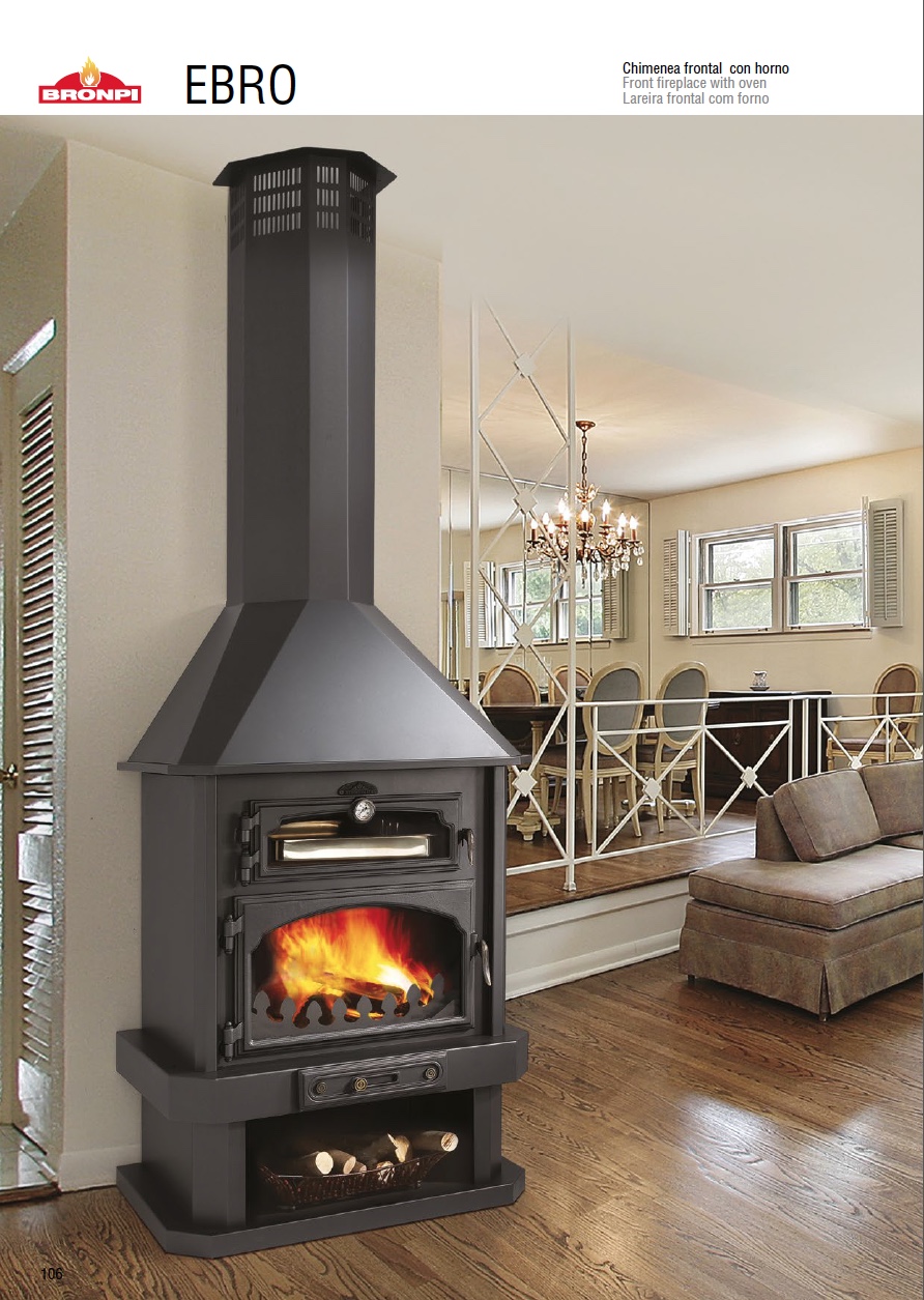 Chimenea de leña Bronpi EBRO 14 kW