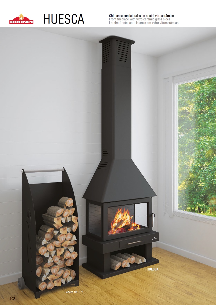 Chimenea de leña Bronpi HUESCA 11 kW