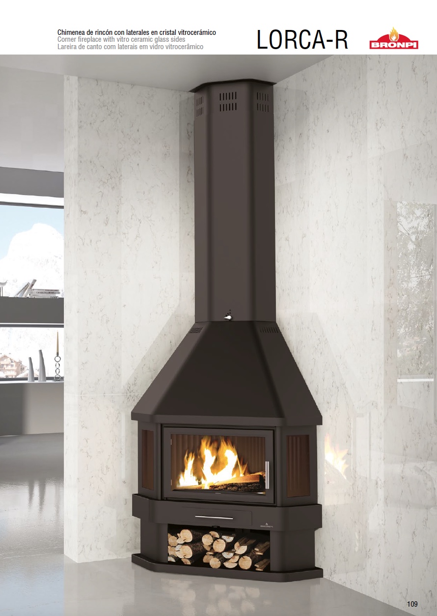 Chimenea de leña Bronpi LORCA 14 kW