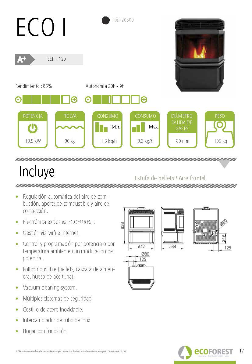 Estufa de pellets Ecoforest ECO I